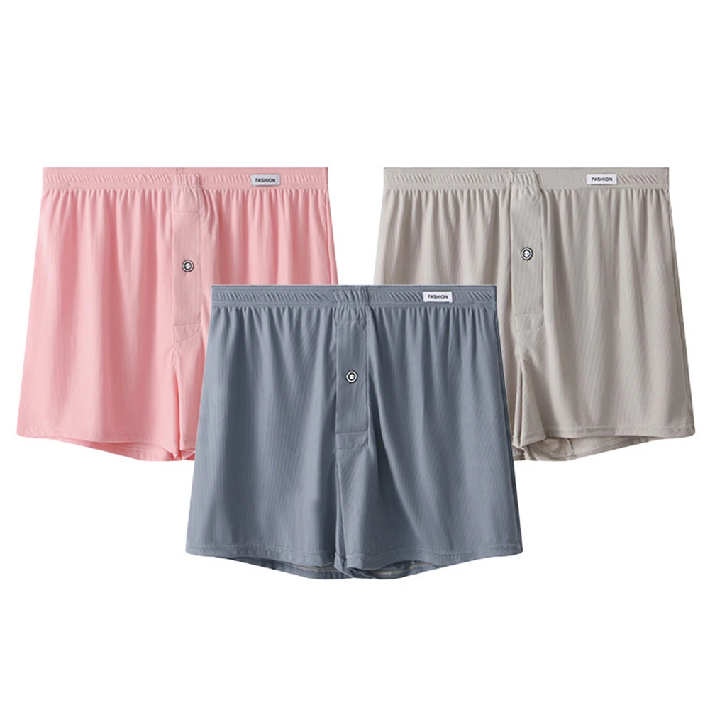 

1pc Sexy Men Sports Underwear Middle Waist Home Shorts Panties Breathable Comfortable Boxer Underpants Solid Color