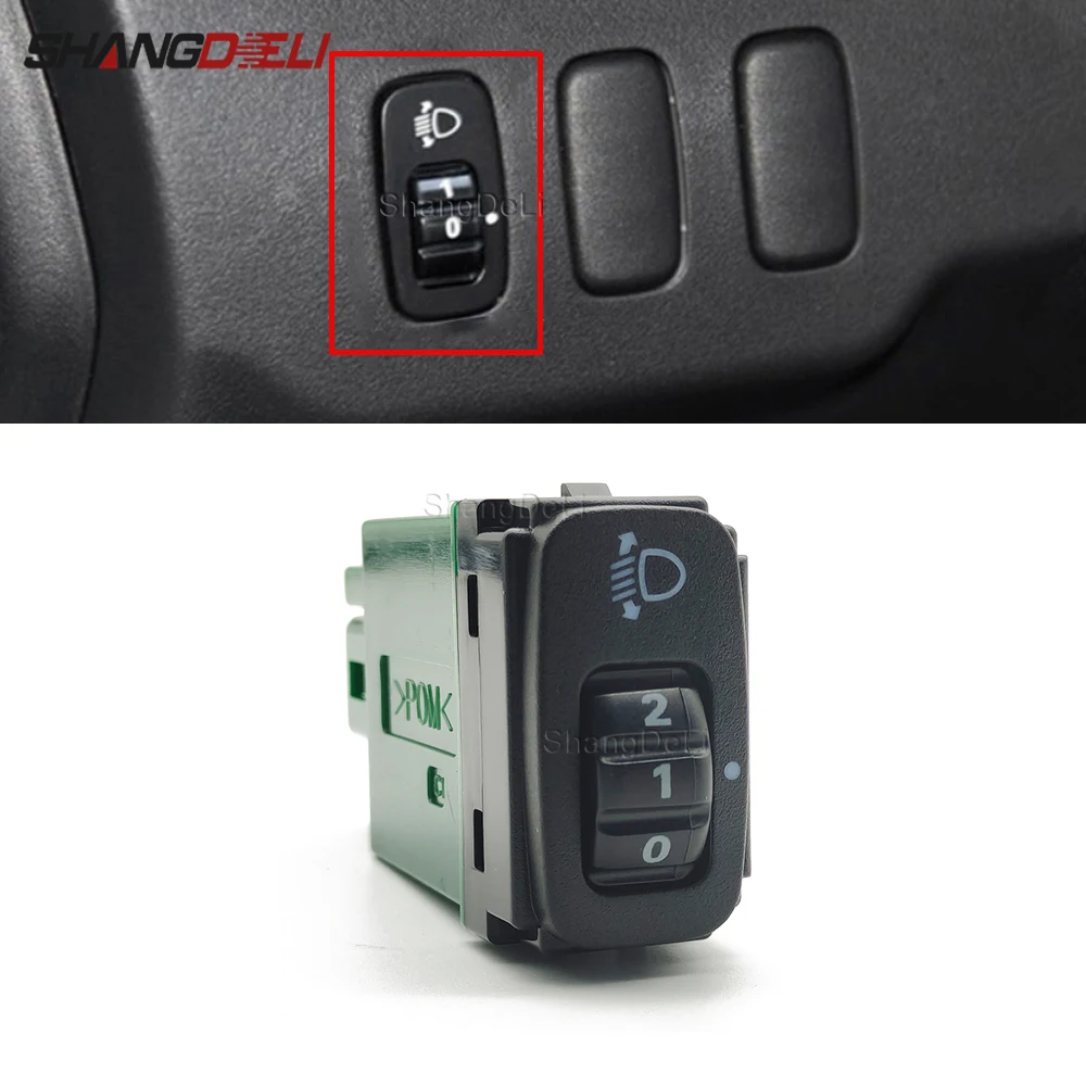 Car Headlight level adjustment switch Headlamp Leveling knob For Mitsubishi Lancer Evo X Outlander ASX Accessories