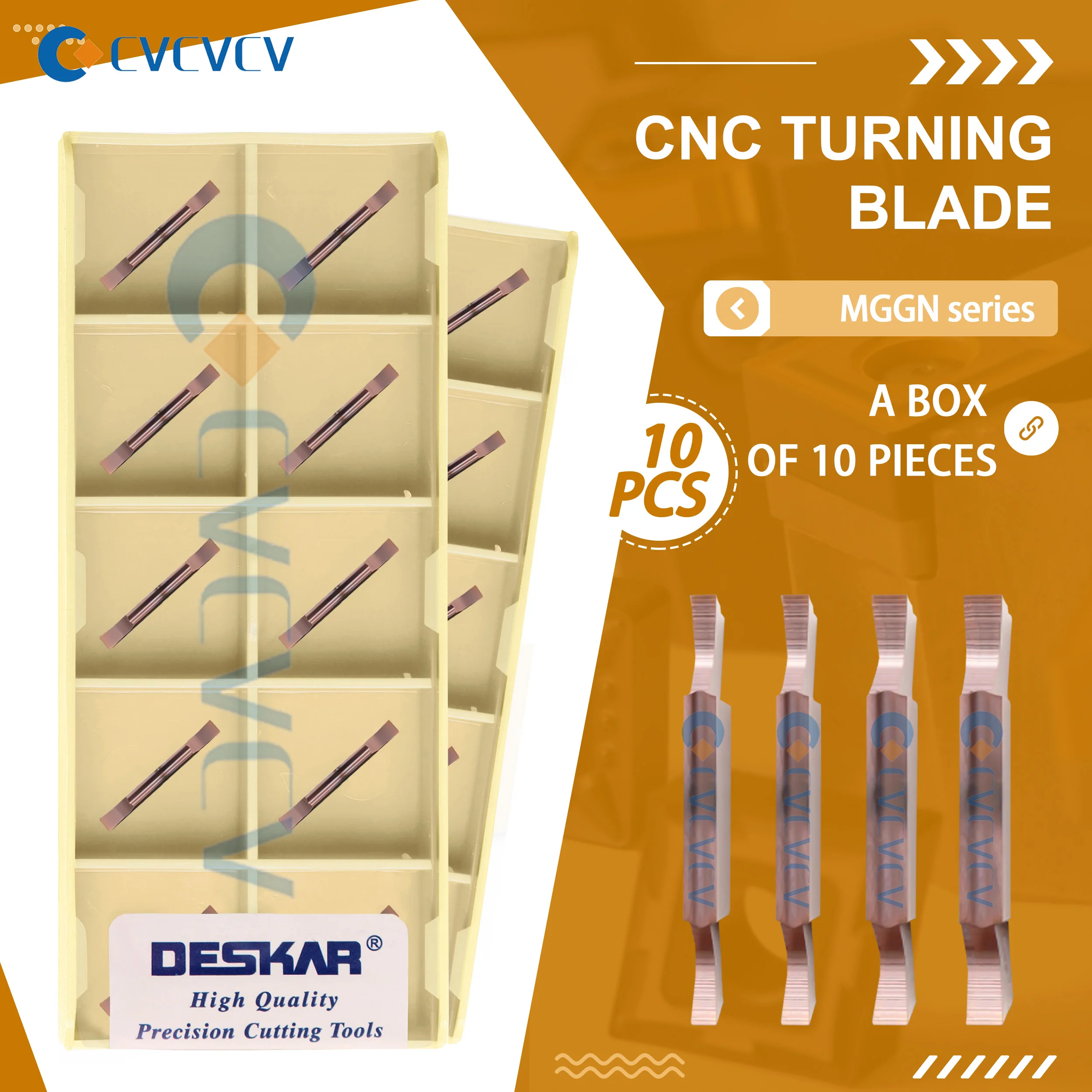 

MGGN SeriesCNC Tool Stainless Steel Grooving Inserts MGGN100/120/130/140-JM LF6018 Machining Center Cutting Tool Slotted Blades