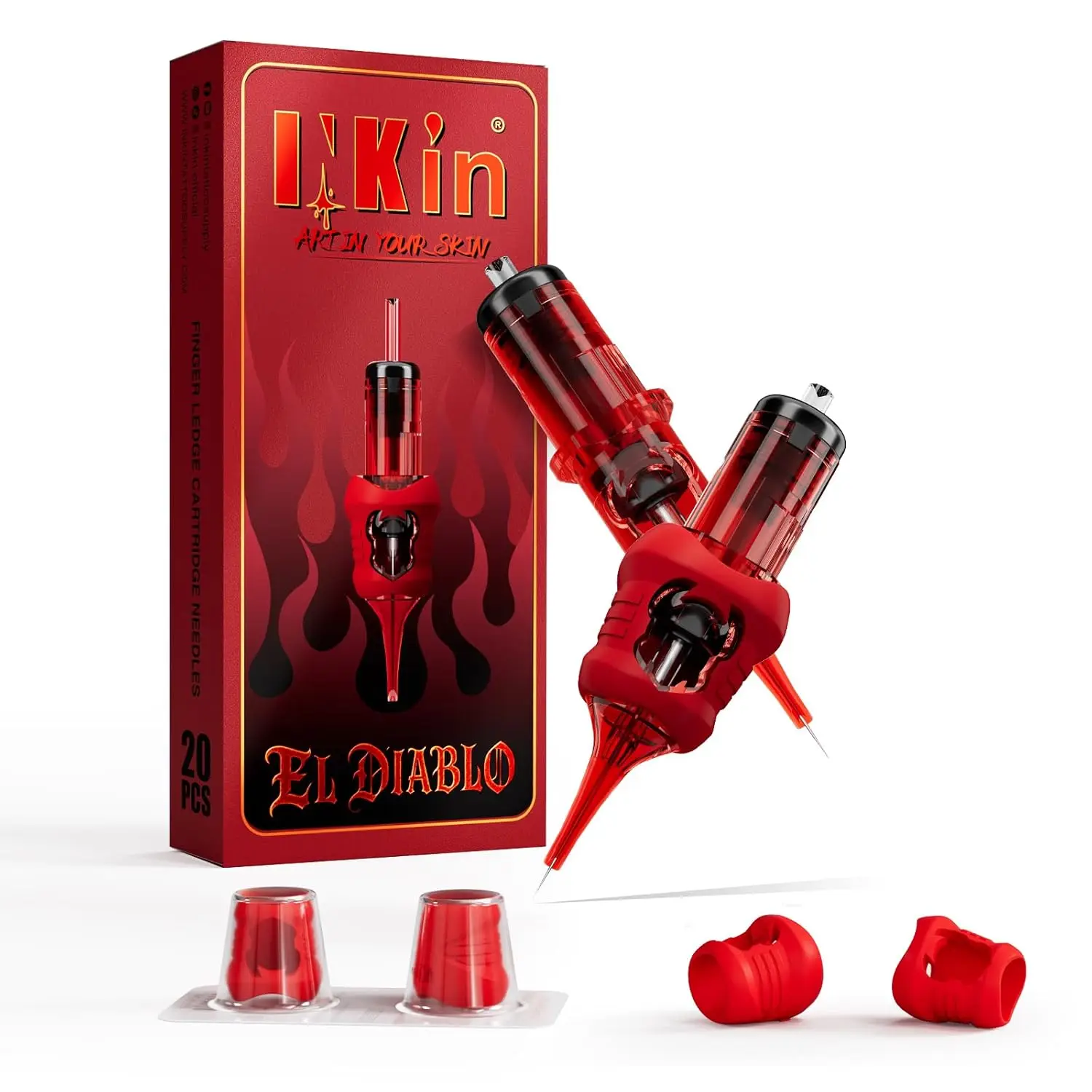 

Иглы для татуировок с удлиненным наконечником, 9 круглых картриджей-лайнеров 0,3 мм с силиконовыми ручками для плавного потока чернил - идеально подходят для художников