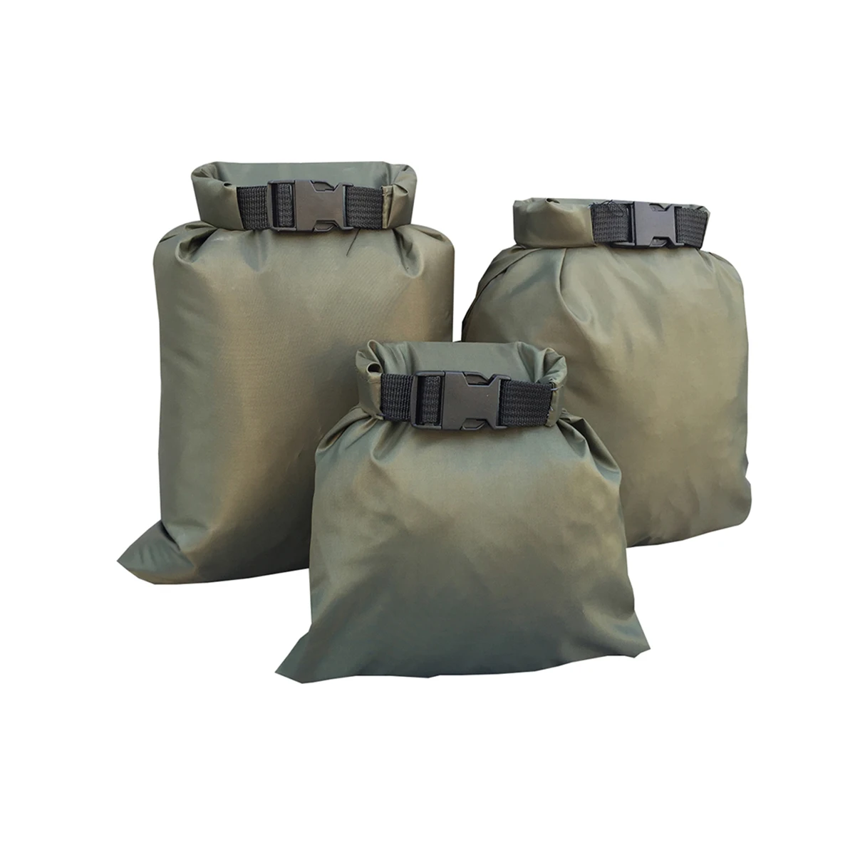 3pcs Waterproof Dry Bag Set 1 2 5L 3 5L Capacity Soft Nylon Rolling Top Sealed Outdoor Camping Kayaking Storage Bags