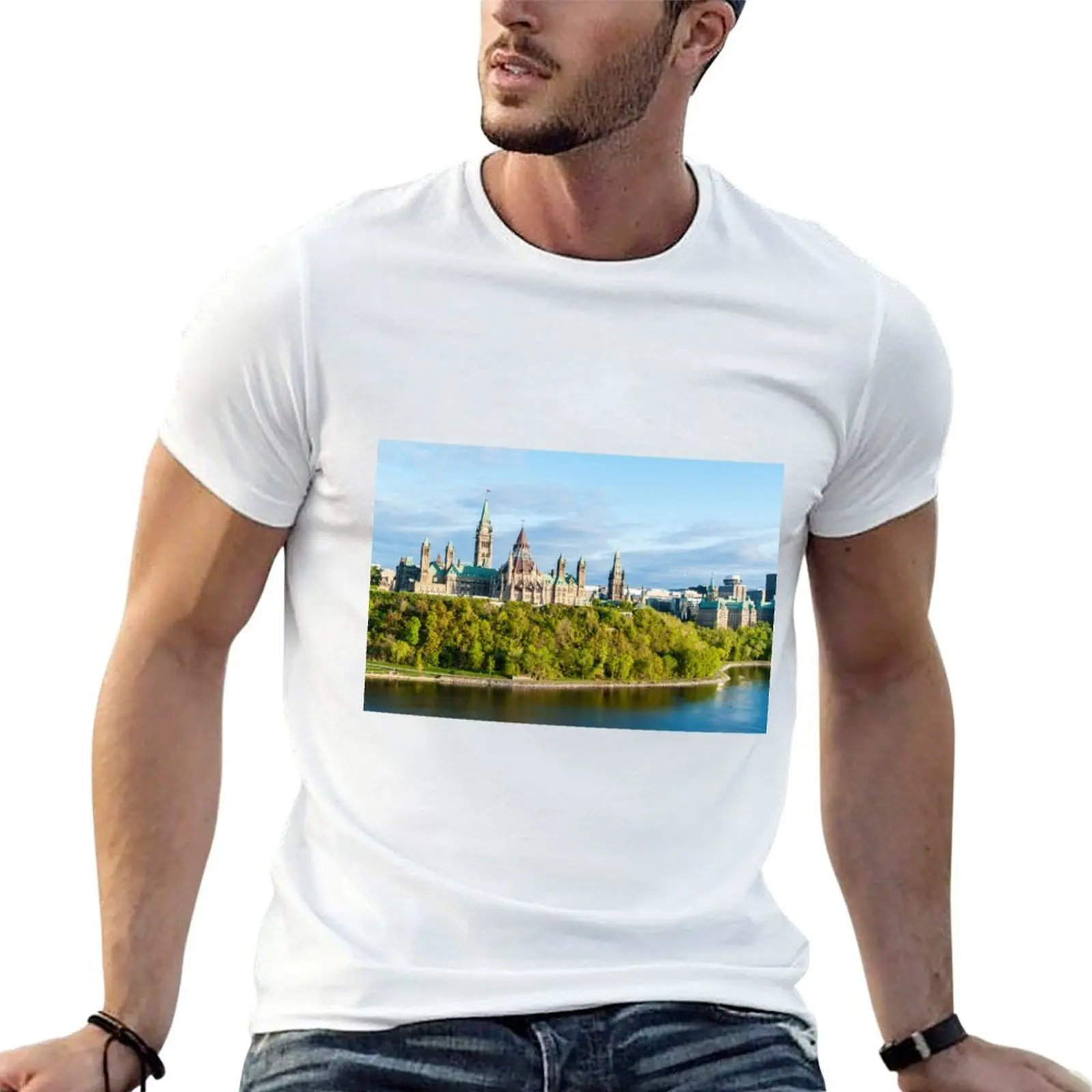 Parliament Hill in Ottawa T-Shirt t shirt personalised t shirts cotton 100% man t shirts cotton T-shirt
