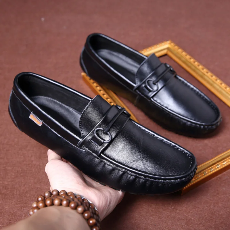 Durable Mens Driving Shoes Leather Classic Designer Penny Loafers Men Casual Shoes 2024 Man Moccasins Slip On Flats Men's Shoes