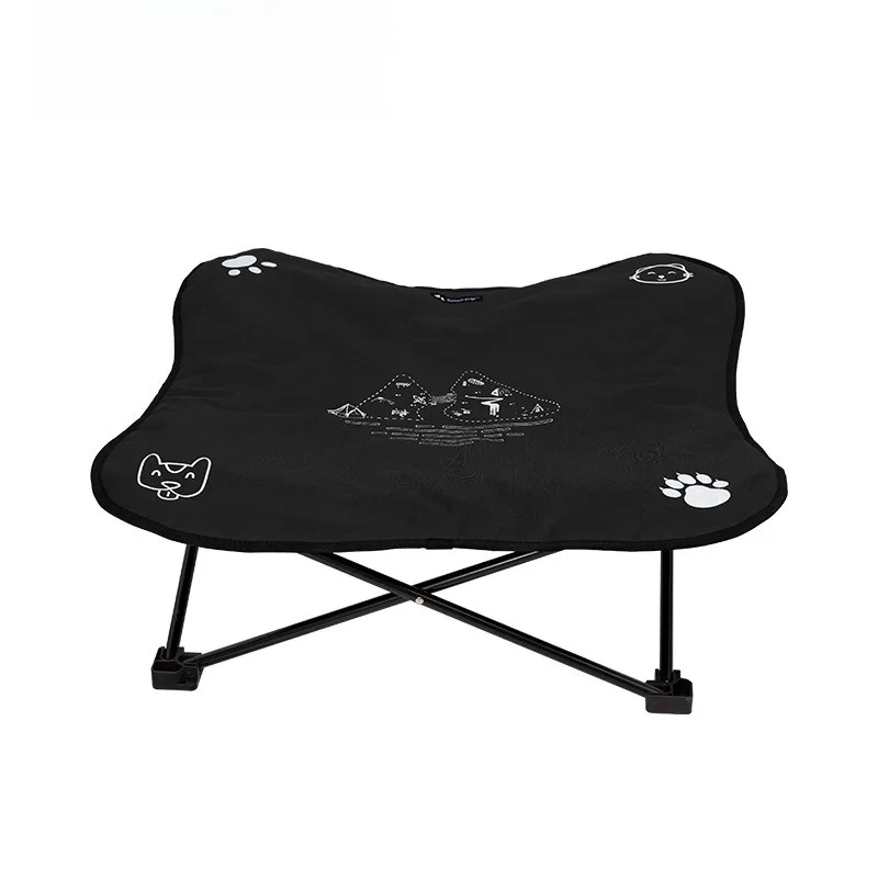 

Outdoor folding bed removable and washable pet camp bed portable aluminum alloy camping Oxford cloth cat and dog beach bed