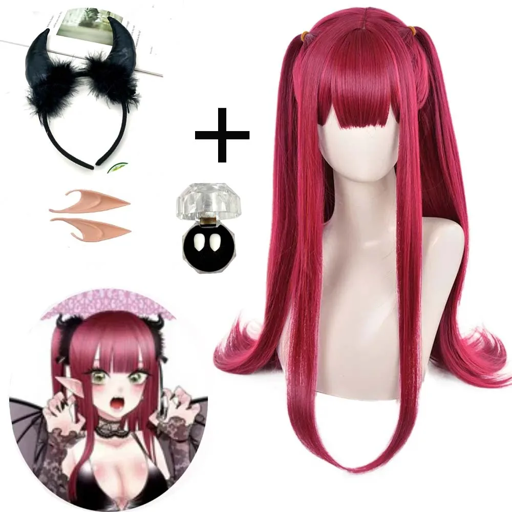 

Marin Kitagawa Cosplay Wig Anime My Dress-Up Darling Rizu Kyun Cosplay Rose Red Kitagawa Marin Devil Party Wigs