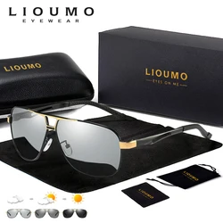 LIOUMO Aviation Sunglasses Men Polarized Anti-Glare Driving Photochromic Sun glasses Women UV400 oculos de sol masculino