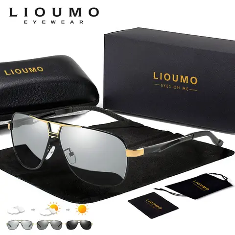 Photochromic HD Polarized Sunglasses for Men Women LIOUMO