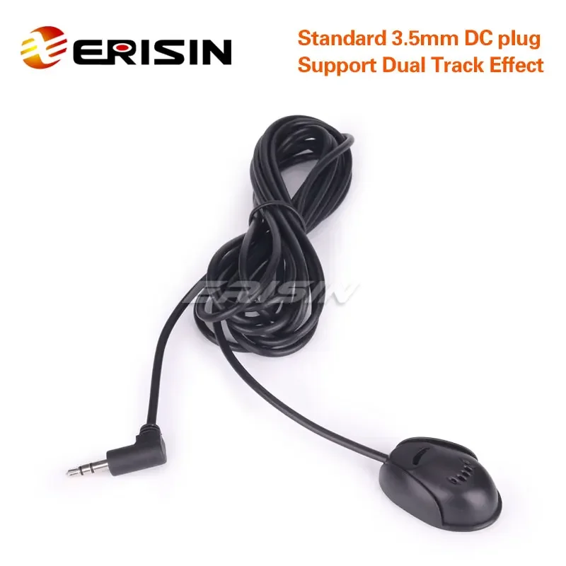 Erisin ES008 Mini Extemal Microphone 3.5mm DC Plug for Car Radio Stereo DVD Player