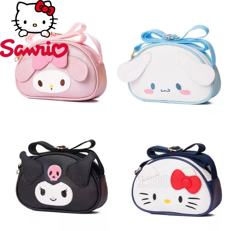 Sanrio New Girl Crossbody Bag Cartoon Cute Girl Shoulder Bag Luxury Brand Fashion 3D Children's Bag High Quality Waterproof