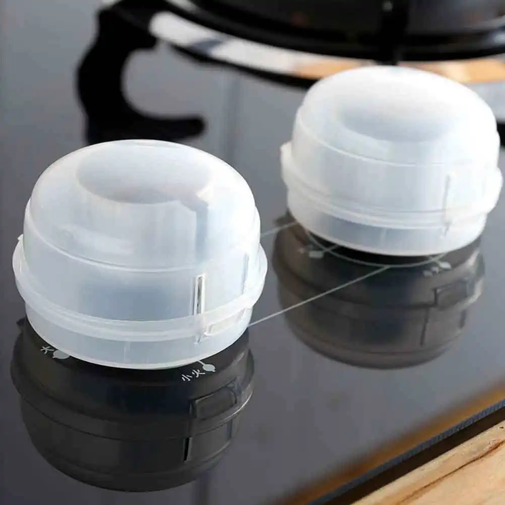 

6pcs Gas Stove Knob Covers Clear Removable Non-Adhesive Baby Safety Lock For Oven Controls Durable Kitchen Protection Gas Cover