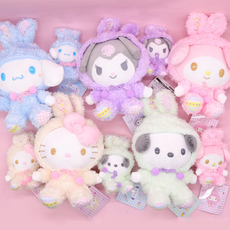 

New Kuromi Hello Kitty Plush Doll Toys Soft My Meldoy Cinnamoroll Doll Stuffed Animals Sleep Companion Kids Toys Girls Gifts
