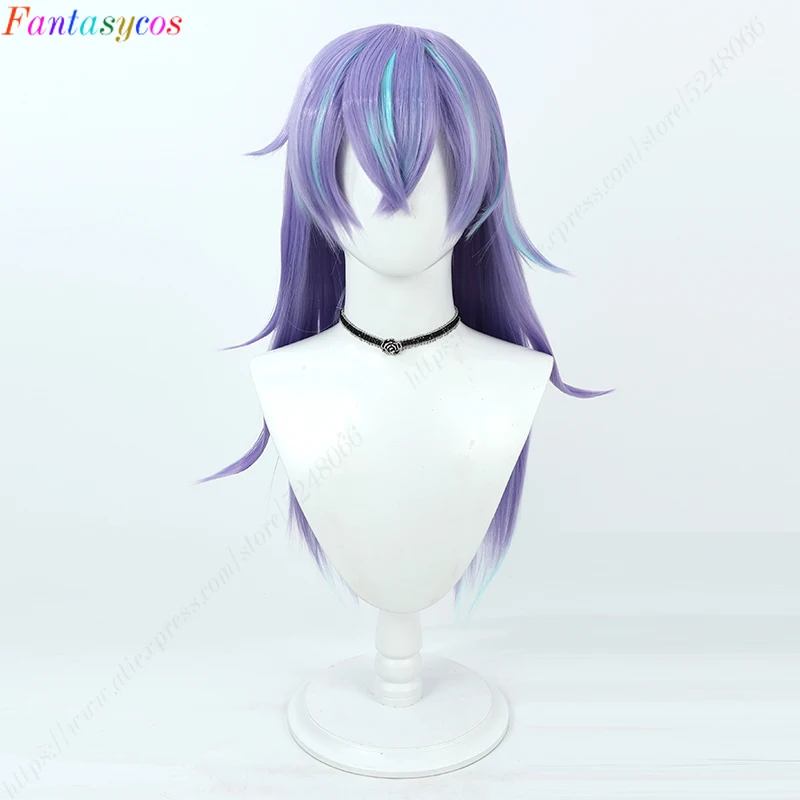 Hoshirube Sho Cosplay Wig Purple Blue Mixed 70cm Long Heat Resistant Synthetic Hair Halloween Party Role Play +  Wig Cap Gift