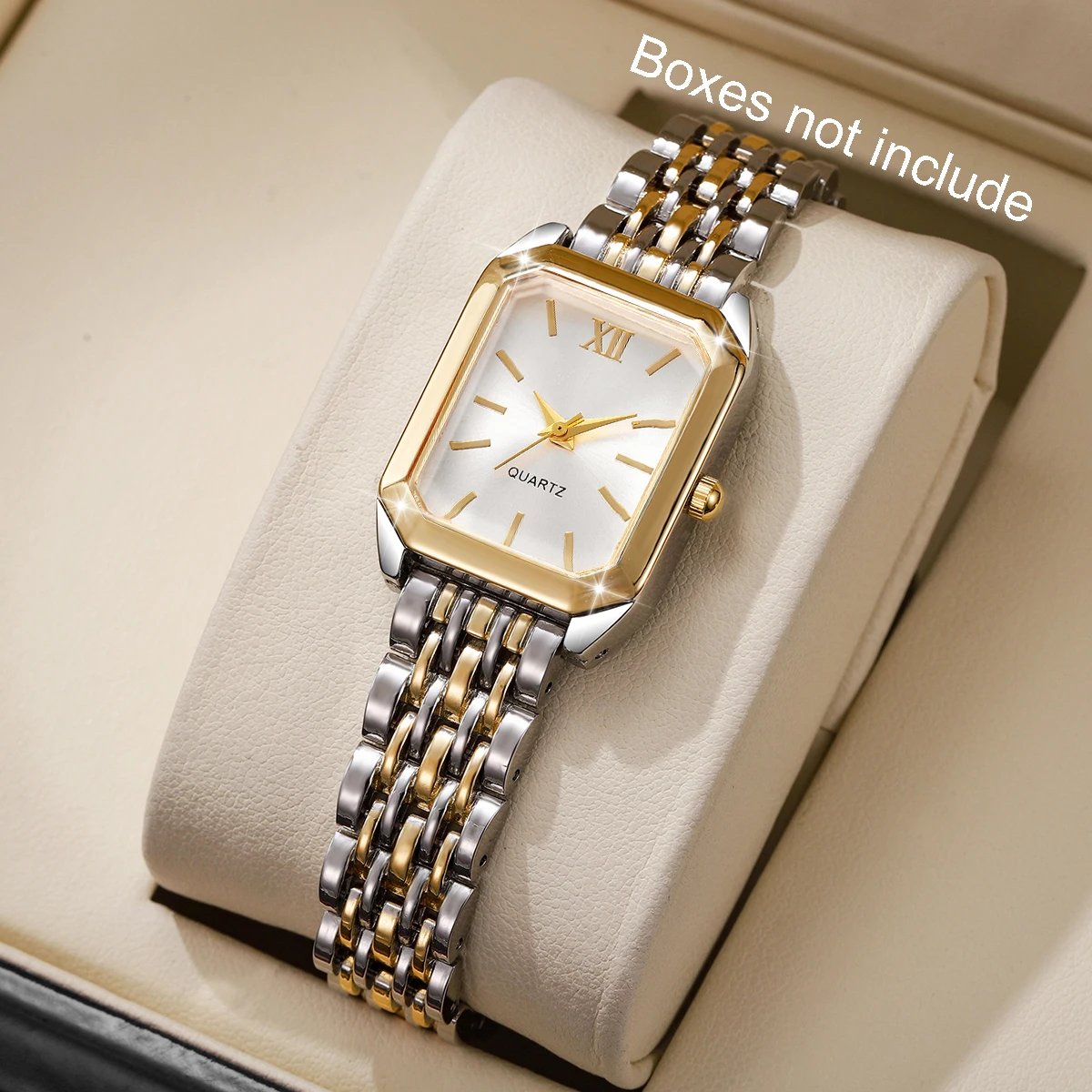 Fashion Rectangle Women Quartz Watches Ladies Roma Dial Wristwatch Reloj Mujer Girls Clock Gift (Without Box)
