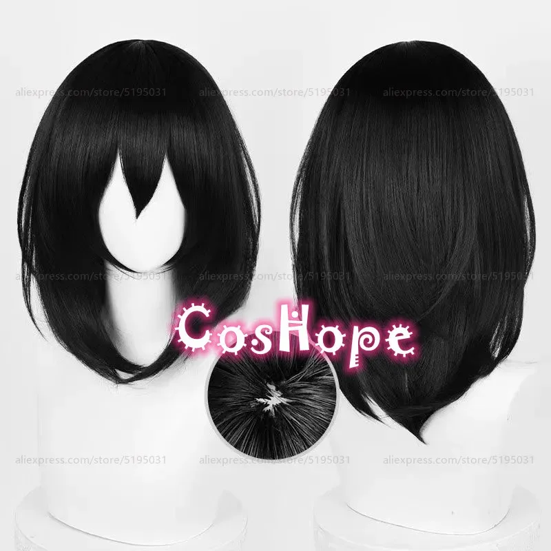 عواء شعر مستعار تأثيري 45 سنتيمتر قصيرة الذهبي الأسود شعر مستعار تأثيري أنيمي تأثيري الباروكات مقاومة للحرارة بيروكات صناعية