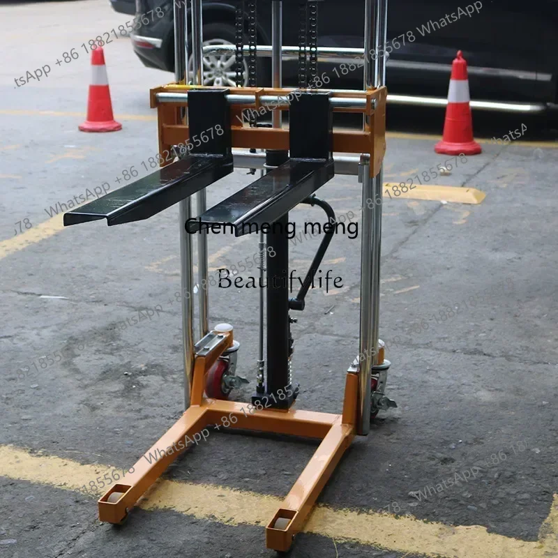 D176  Light Small Pallet Hydraulic Lifting Electric Luggage Handling Forklift Manual Stacker