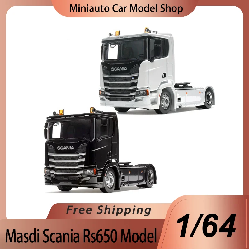 Nuevo Masdi 1:64 Scania R500 770s R650, Camión de Transporte de Remolques Civil, Modelo Pequeño de Aleación Fundida a Presión, Miniatura Personalizada, Juguete para Niños, Regalo