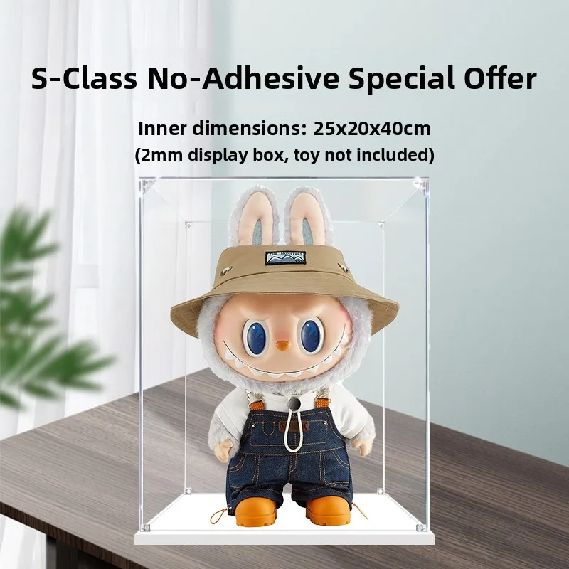 Acryl vitrine voor beeldjes Stofdicht Bubble Monster Labubu de MONSTERS Spring Wild thuis Cartoon Anime Props