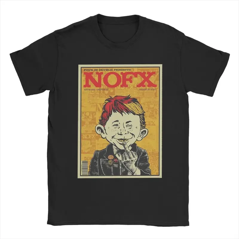 

Funny Nofx Punk In Drublic T-Shirts Men Round Neck 100% Cotton T Shirts Short Sleeve Tees Gift Idea Clothes