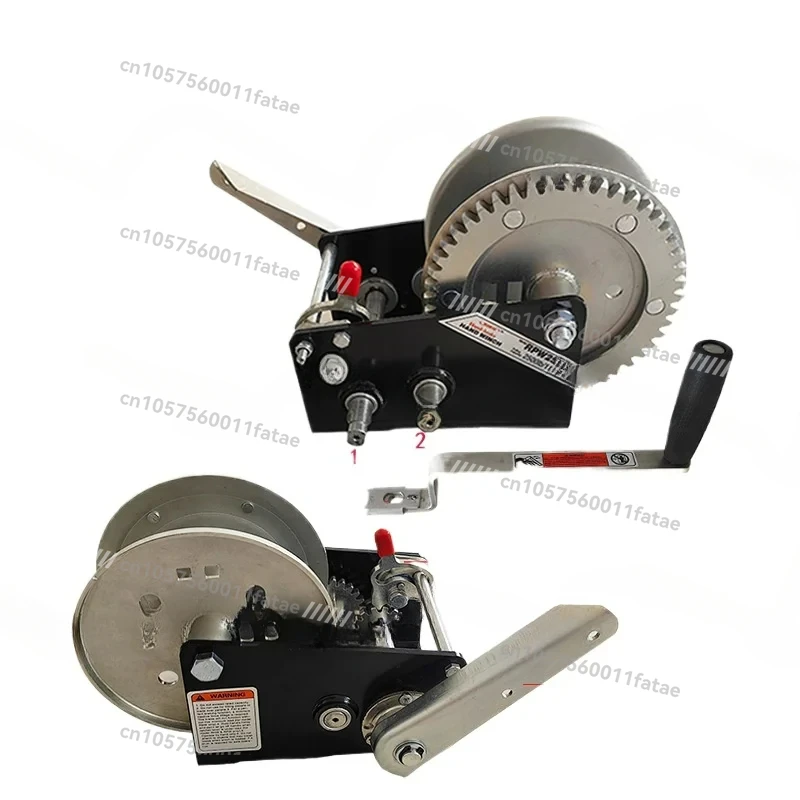 2500 Lb Two-Way Self-Locking Portable Hoist Heavy Duty Hand Winch