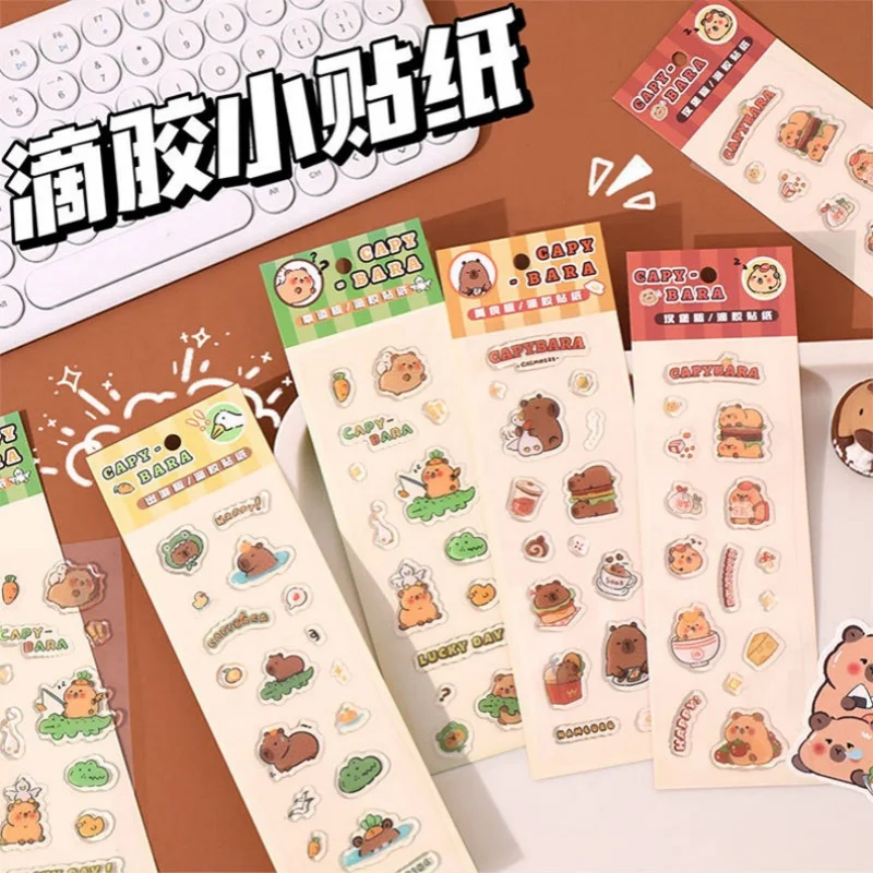 48 pcs/lot Kawaii Capybara Stickers Cute Scrapbooking DIY Diary Decorative Sealing Sticker Album Stick Label