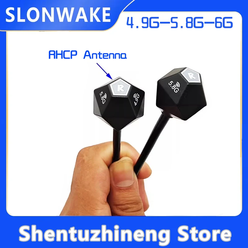 SLONWAKE 4.9GHz 5.8GHz FPV Antenna 3dBi RHCP SMA/RPSMA Omnidirectional 15CM use for FPV Transmitter RC Long Range Drone