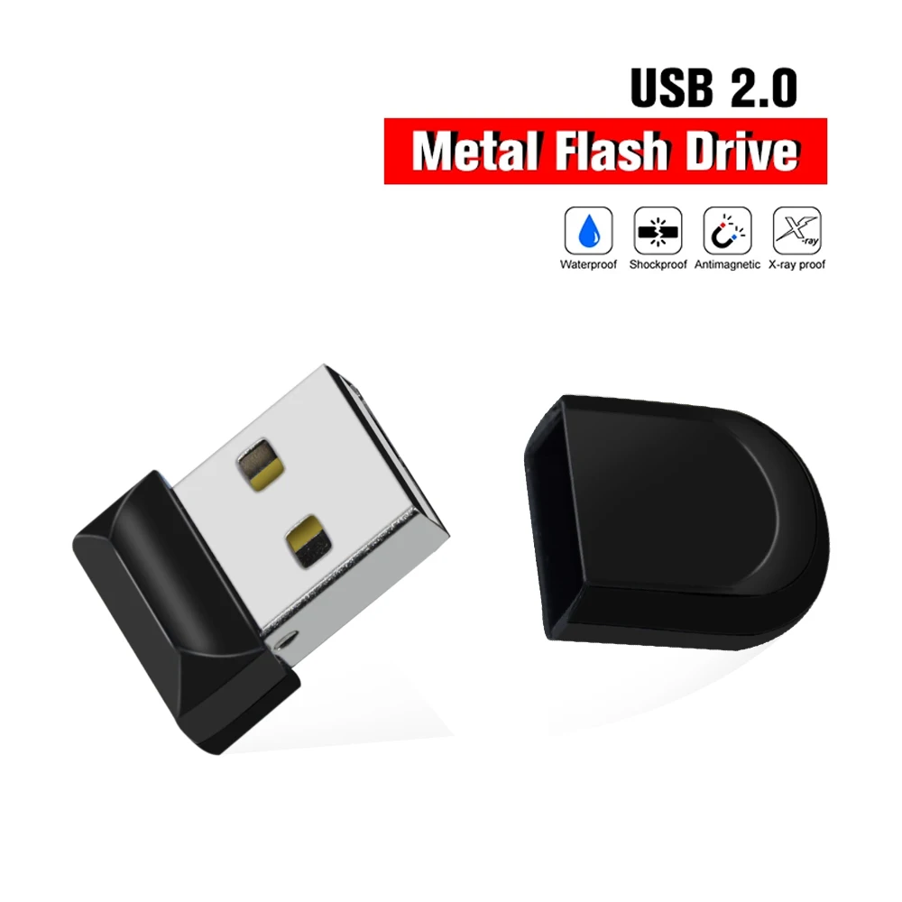Super Mini USB Flash Drive Waterproof Pendrive 128GB 64GB 32GB 16GB 8GB Real Capacity USB 2.0 Memory Stick Thumbdrive USB Flash