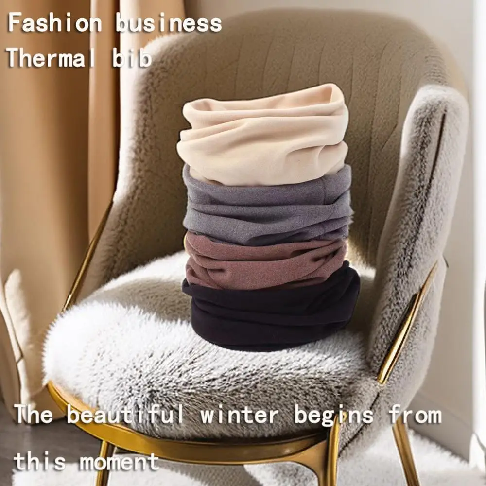 1 個冬ソフトスポーツスカーフ保温ネックウォーマーランニングスケートファッションベルベット肥厚防風裏地ネックスカーフ