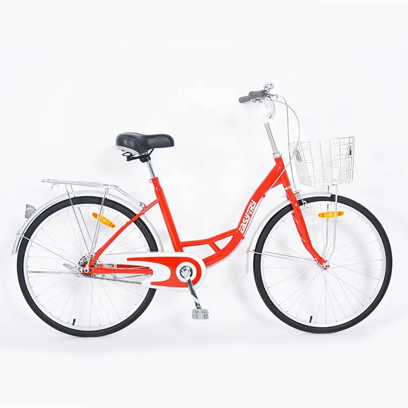 

High Quality 24-Inch Lady City Bike Single Speed with Steel Fork OEM From China Manufacturer