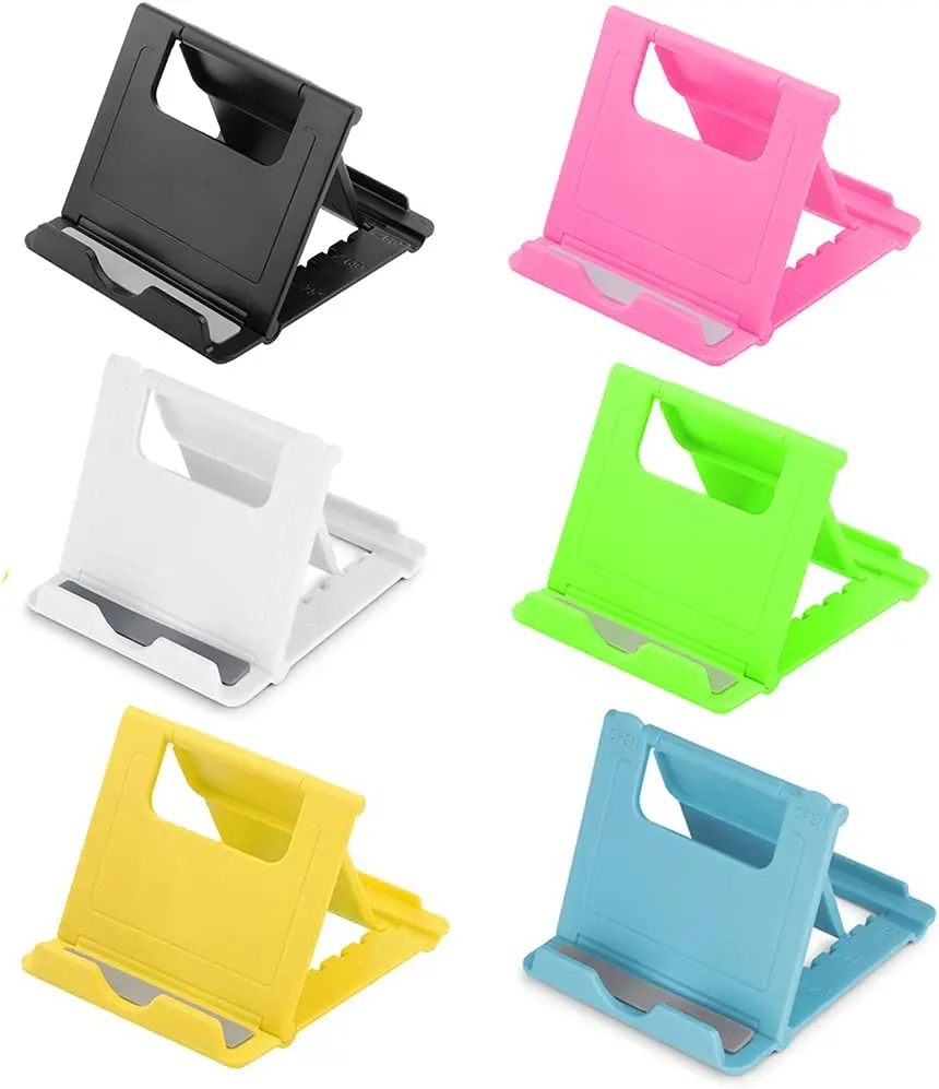 Cell Phone Stands 4 Pack Universal Foldable Tablet Stand Multi-Angle Pocket Desktop Holder Cradle Compatible with iPhone 11 Pro