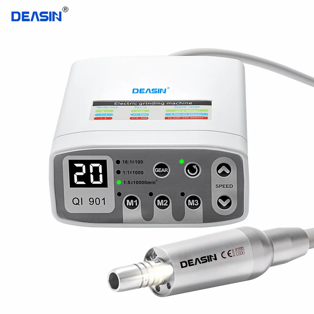 DEASIN Dental clinical brushless LED micro motor can work With 1:5 1:1 16:1 Contra Angle Dentist Low Speed Handpiece