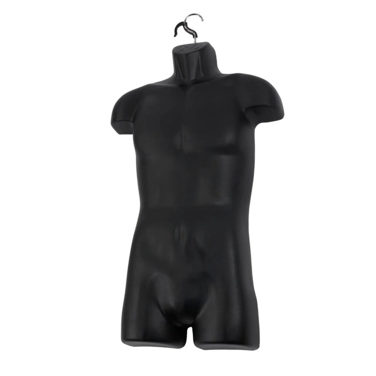 Hanging Clothing Form Display Torso Fits S - L Male Mannequin Black Hollow Back United States