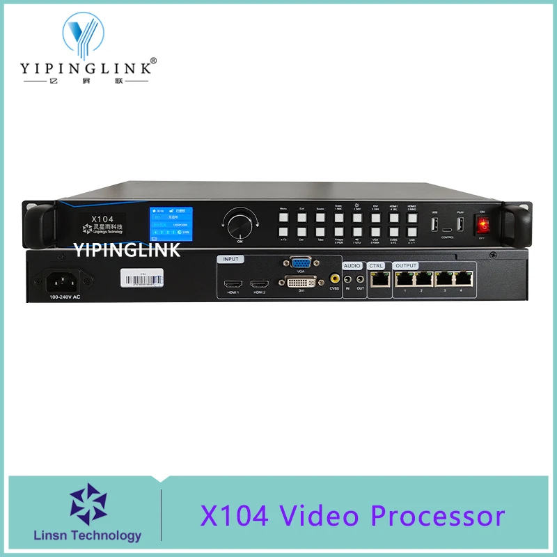 

LINSN X104 Video Processor Instead Of X200 Cost-effective 4 RJ45 Output 2.3 Million Pixels For LED Display Video Wall