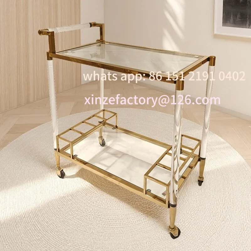 

Customizable Bar Service Light Luxury Trolley