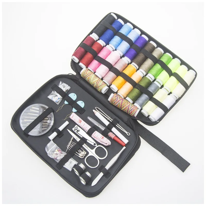 Complete Sewing Kit Set With Threads Needles Scissors Tape Measure Buttons Organizer for DIY Embroidery Handwork Sewing Tool Set