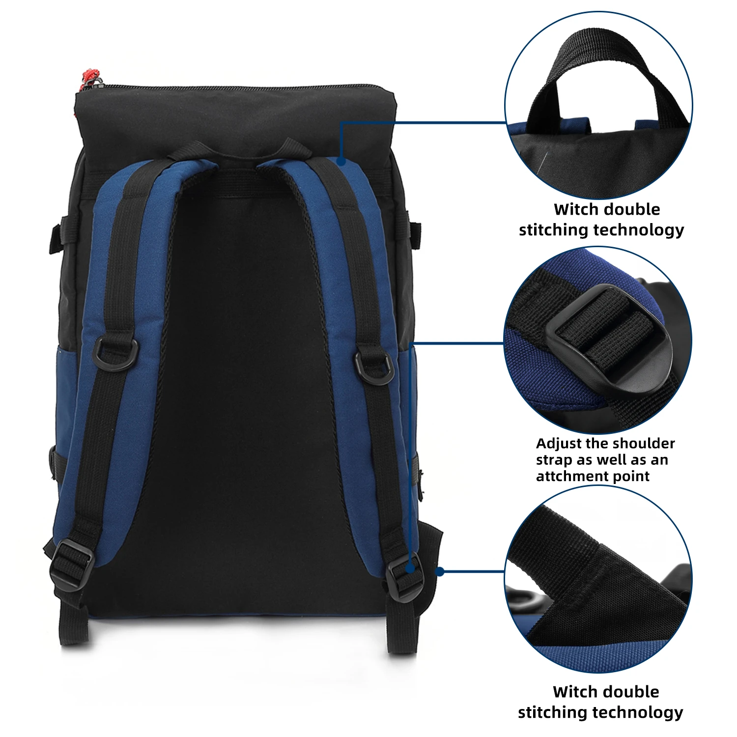 Mochila de negocios de gran capacidad, bolsa de viaje multifuncional, viaje al aire libre, deportes, portátil, plegable, impermeable, 45l