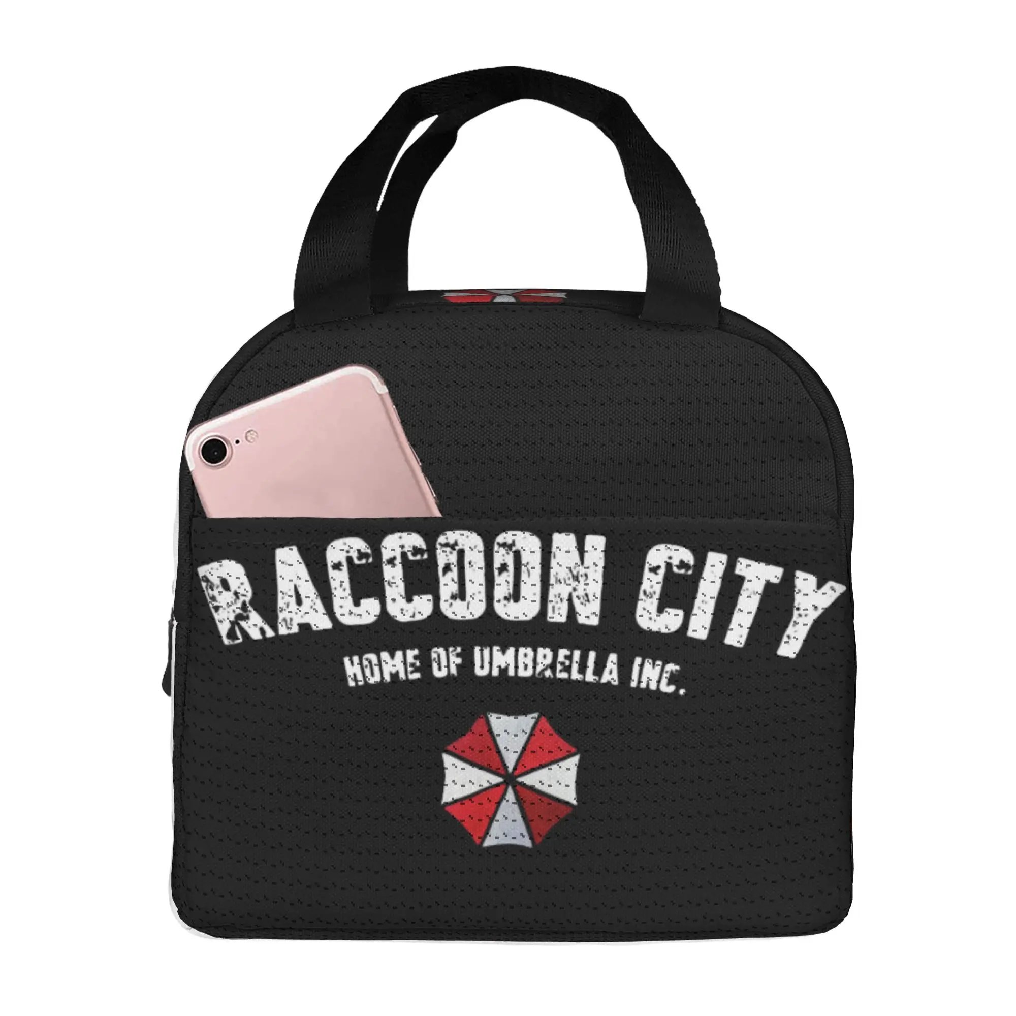 Raccoon City Home Of Umbrella Corporation Corp Resuable Lunch Boxes Video Game Thermal Cooler Food Insulated Bag Office Work