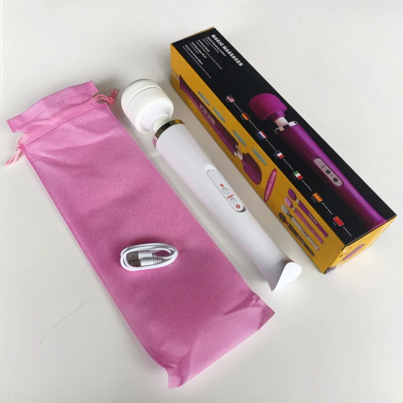 새로운 10단계 마법 지팡이 마사지기 대형 마법 지팡이 마사지 스틱 AV 바이브레이터 여성용 섹시 클리토리스 섹스토이 유럽형 플러그 18+