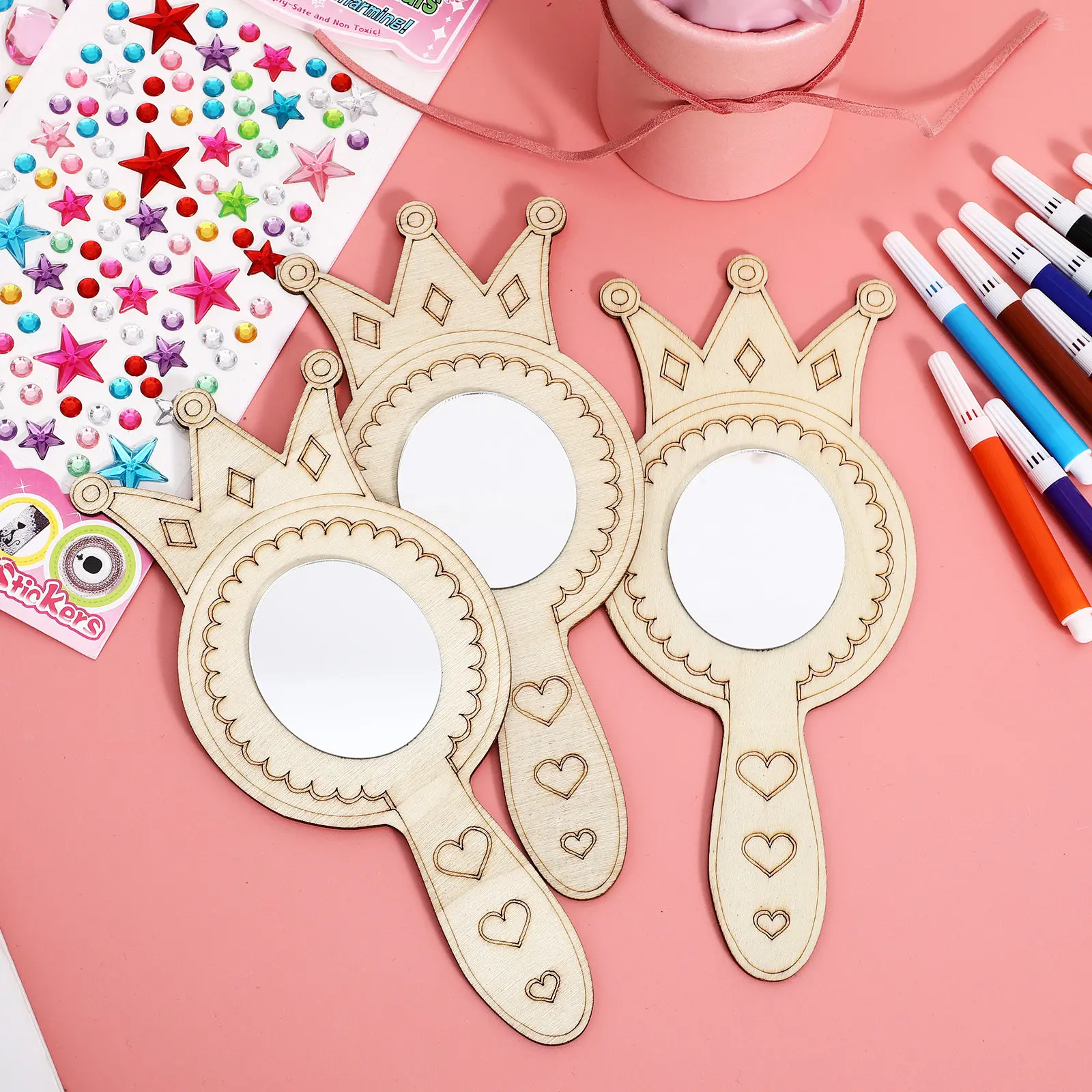 1set-blank-mirrors-to-paint-handheld-wood-mirror-craft-kit-for-kids-unfinished-mirror-craft-small-mirrors-for-crafts-rhinestone