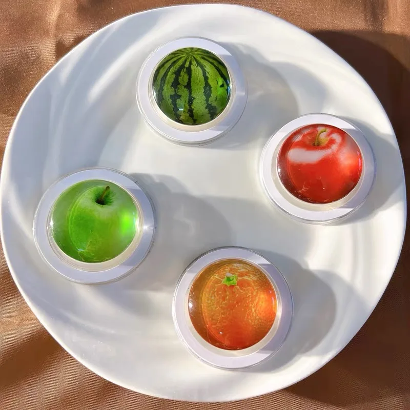 ที่ยึดโทรศัพท์แบบแม่เหล็ก Magsafe 3D คริสตัลแก้ว น่ารัก ลายกริปโทค มะนาว สตรอว์เบอร์รี แตงโม พีช ส้ม ที่จับโทรศัพท์แบบตั้งได้