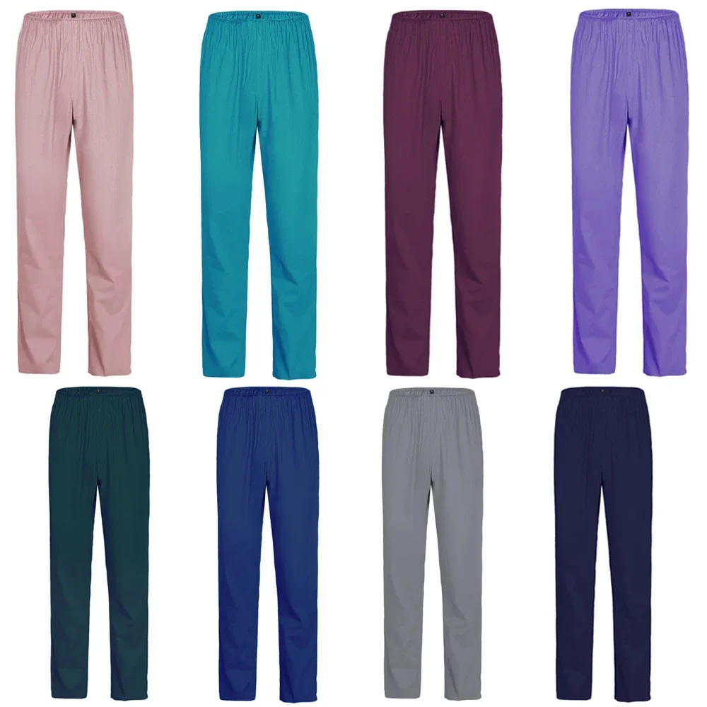 Solid Color Medical Doctor Pants Scrubs Pant Lab Surgical Pants Unisex Doctor and Nurse Uniform Work Pants Nurse Accessories