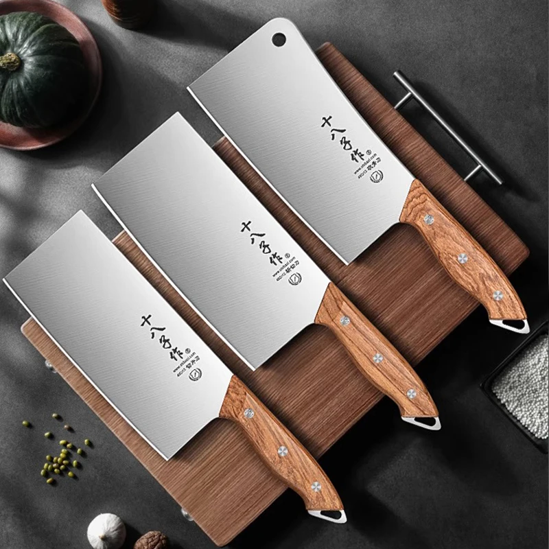 Shibazi Professional Cleaver Knife Sharp Slicing Chopper Chef Knife Cutting Vegetable  Meat Fish Hotel Special Cutters Tools