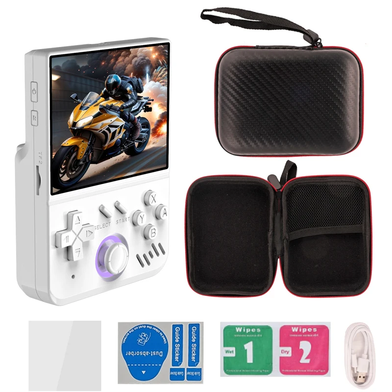 

128GB Mini Retro Handheld Game Console 3.5 Inch IPS Screen Linux System Open Source Portable Video Players 64GB Games Kids Gift