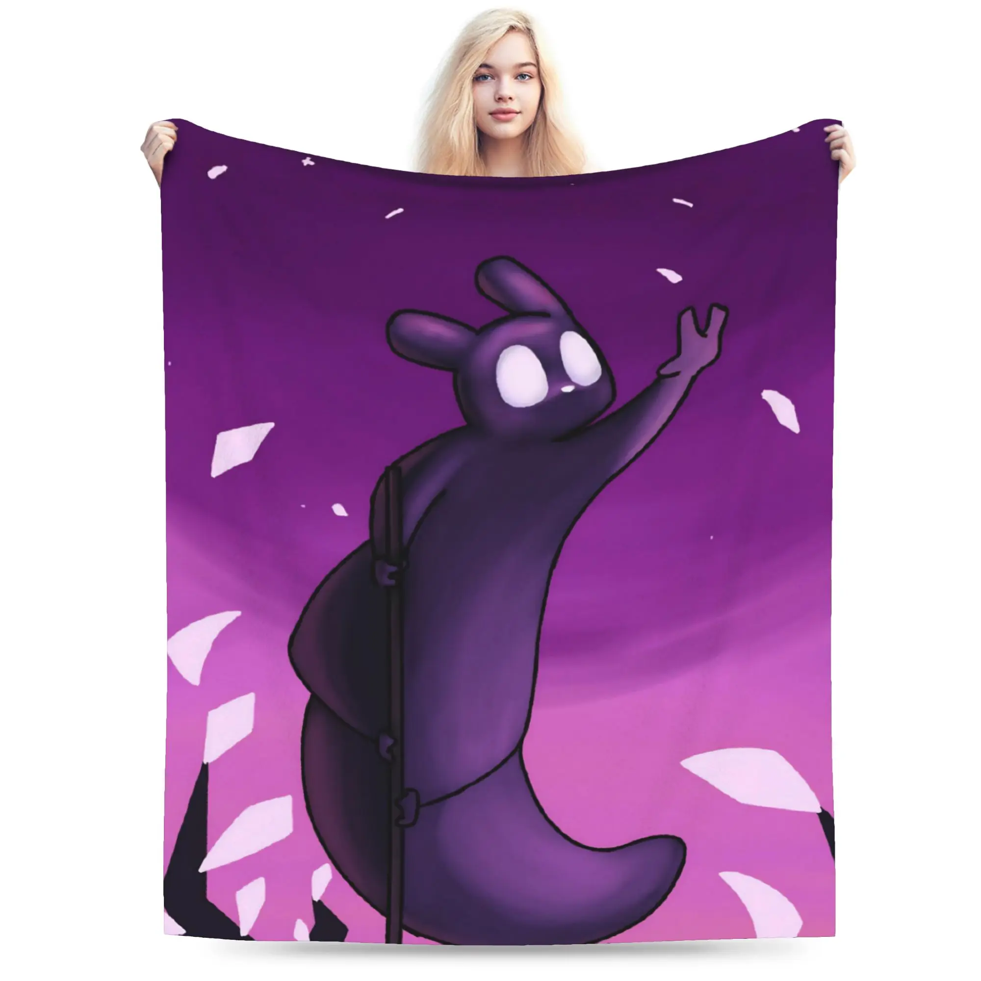 Novelty Design Rain World Spearmaster Slugcat Video Game Gamer Blanket Super Soft Flannel  Cozy Throw Blankets Machine Washable