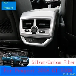 Armrest Box Rear Air Conditioner AC Vent Outlet Molding Cover Trim For Peugeot 3008 GT 3008GT 5008 2017 2018 Auto Accessories
