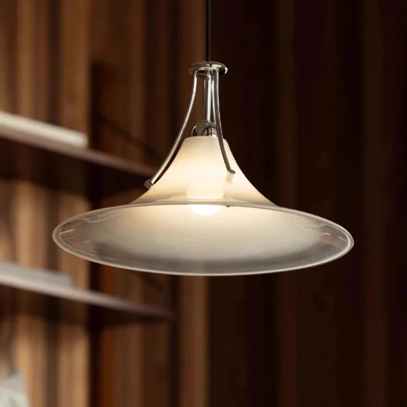 

Minimalist Modern Magnolia Pendant Lamp Swedish Designer High-end Restaurant Light Coffee Shop Creative Horn LED Glass Droplight
