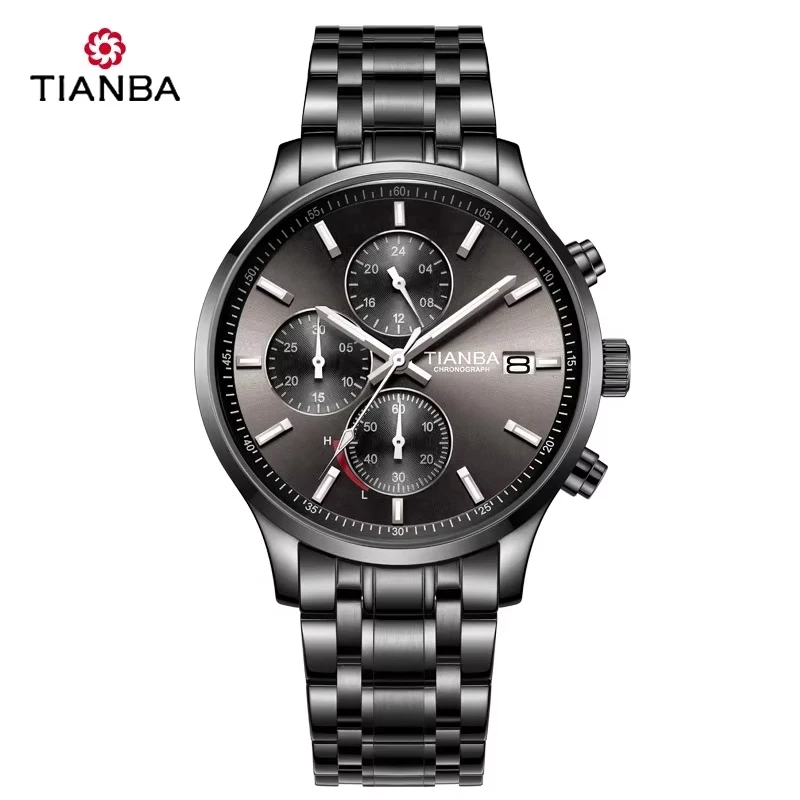 TIANBA Original light energy watch solar energy fashion sports leisure multi-function dial waterproof quartz watch TM9020