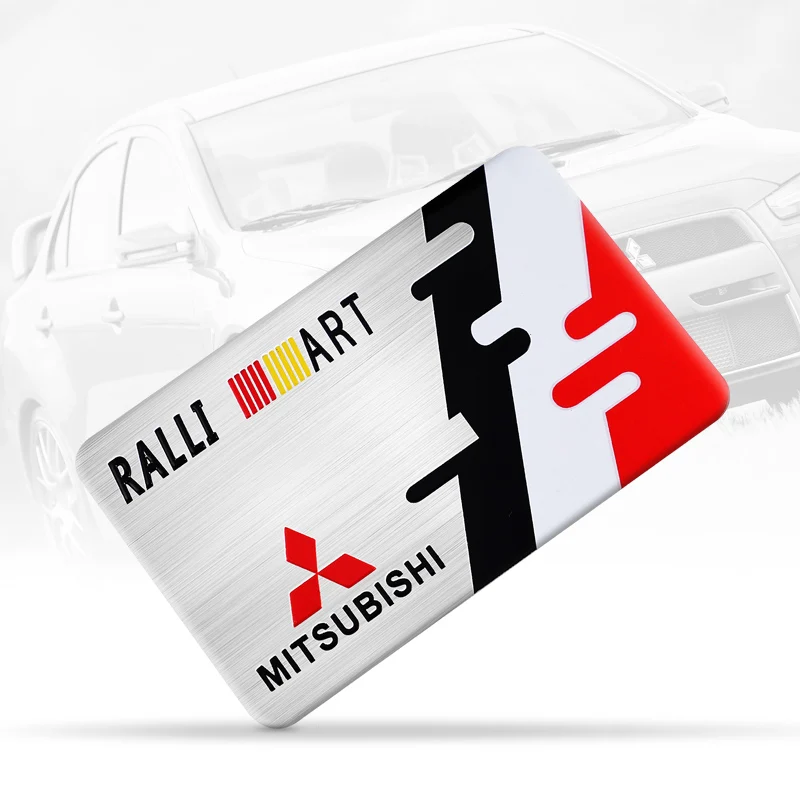 Nuevo estilo de coche 3D Metal Ralliart emblema pegatina para Mitsubishi ASX Lancer Ex Galant Grandi Ecolis competición Eclipse RVR Sigma