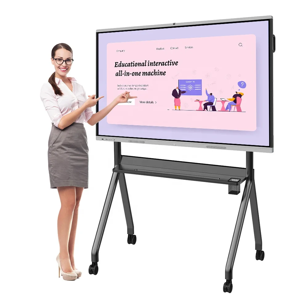 All in One Classroom Interactive Flat Panel Wholesale Multi Touch 4K Screen Interact Whiteboard Smart Board for School