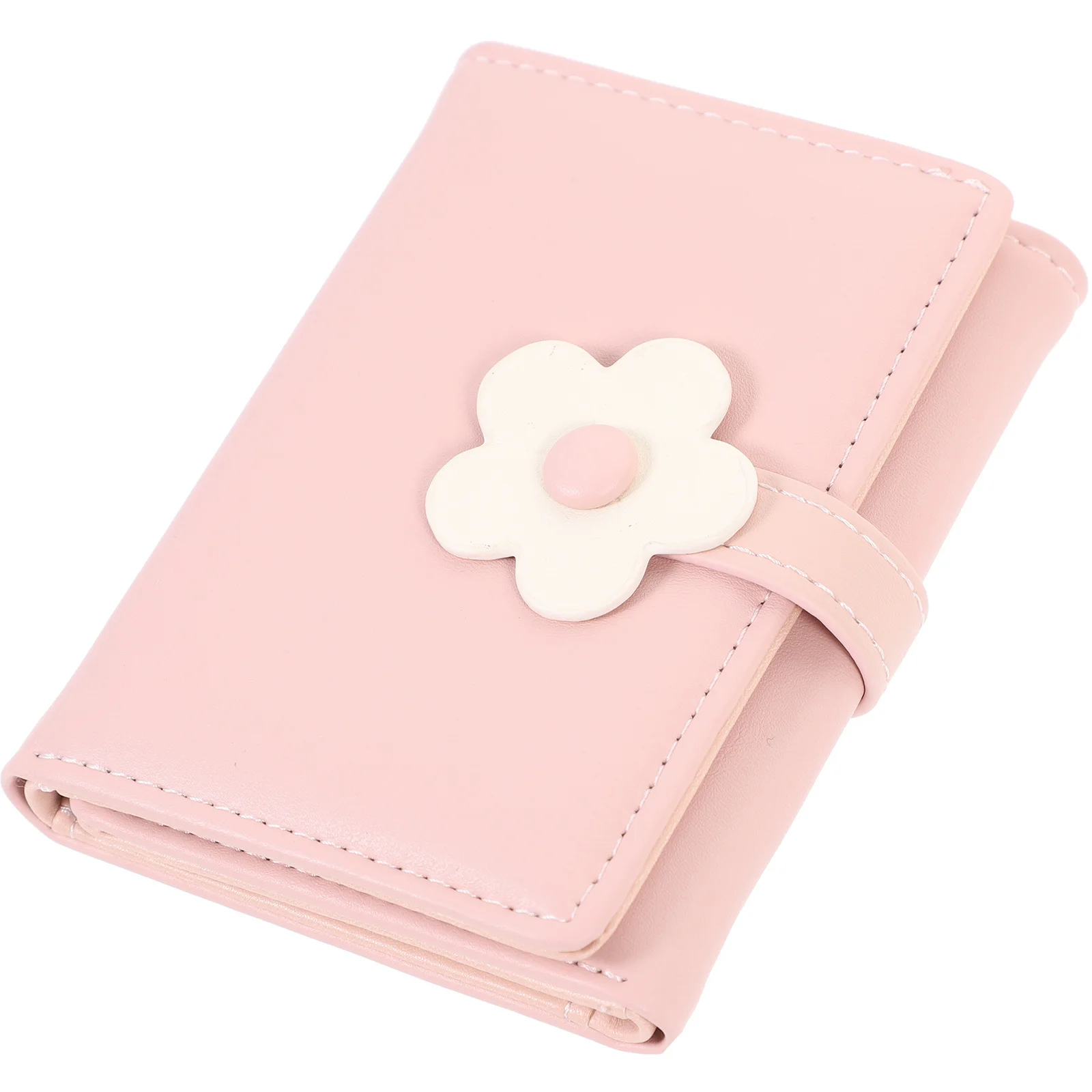 Cartera pequeña de PU con flores, tarjetero plegable, monedero para mujeres y niñas, cartera pequeña, tarjetero