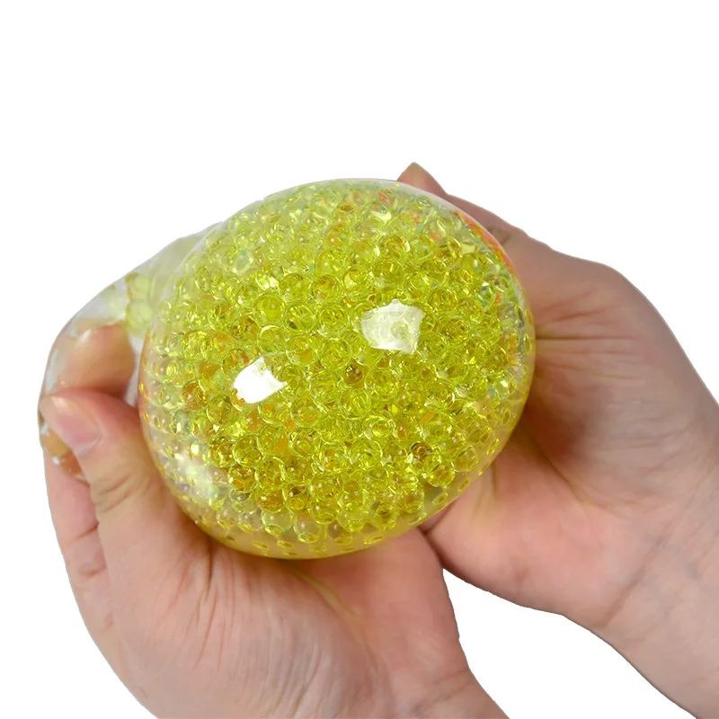Boule de perles colorées sans filet, boule ventilatoire de perles d'eau colorées pour adultes et enfants, jouets anti-Stress et pétrissage